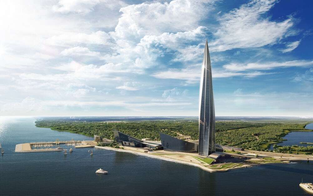 najwyższy budynek. Europa, Petersburg, Rosja, najwyższy budynek w Europie, Lakhta Center, Gazprom, LEED Gold, Lakhta, Center
