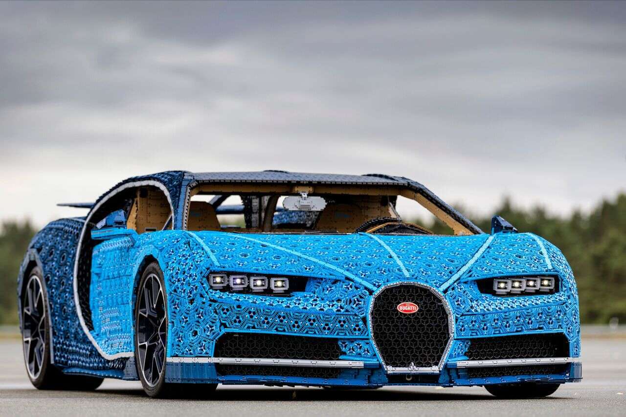 samochód, Bugatti, Chiron Lego Technic, Chiron, Lego, plastik, Technic, silnik z lego Technic, samochód,