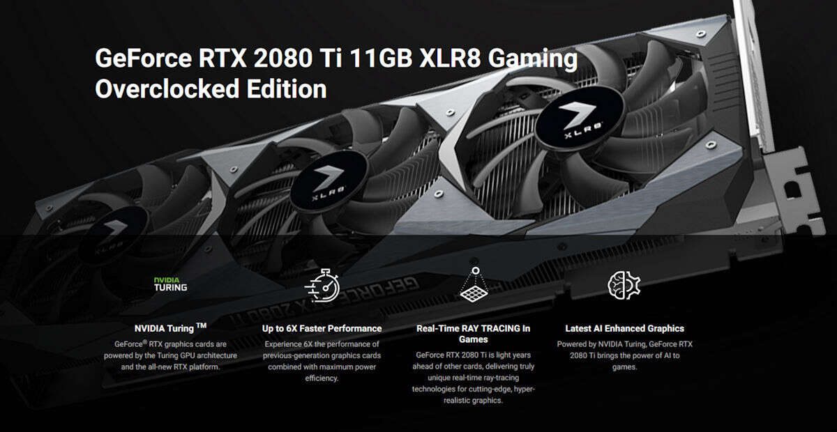specyfikacja, PNY, GeForce RTX 2080 XLR8, GeForce RTX 2080 Ti XLR8