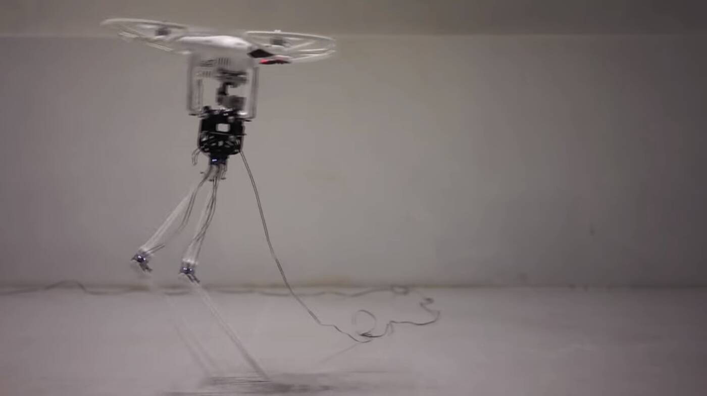Aerial-Biped, robot, dron, quadcopter, chodzenie, krocząco-latający, spectrum
