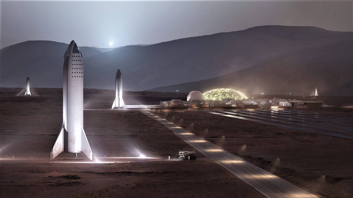A tak będzie wyglądała baza SpaceX na Marsie