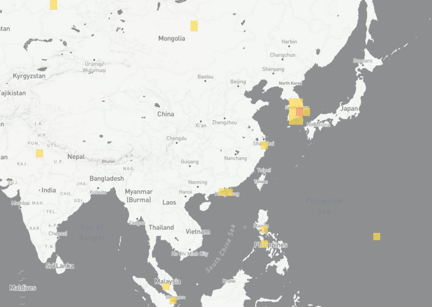 Oto globalna mapa radioaktywnego gazu