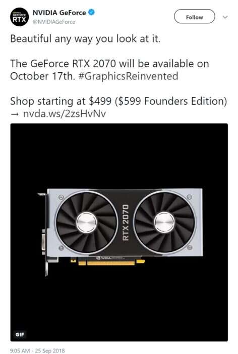 Oficjalna data premiery GeForce RTX 2070