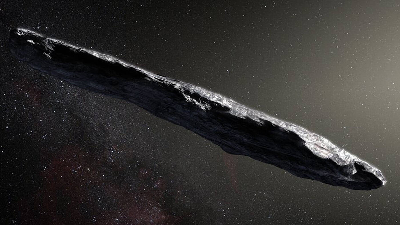 Oumuamua, obiekt Oumuamua, Oumuamua obcy, wielkość Oumuamua, wymiary Oumuamua