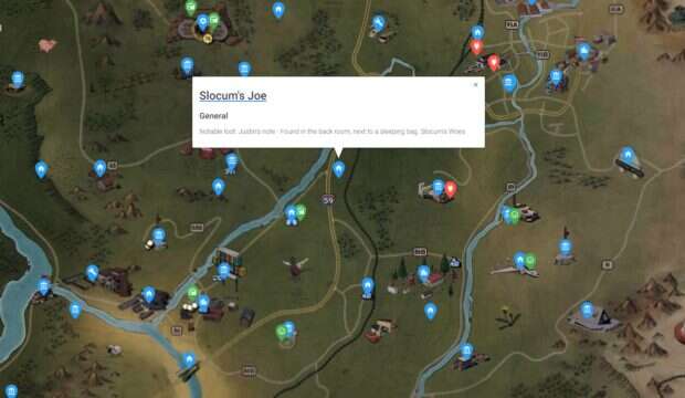 Interaktywna mapa Fallout 76 w przveglądarce od fana