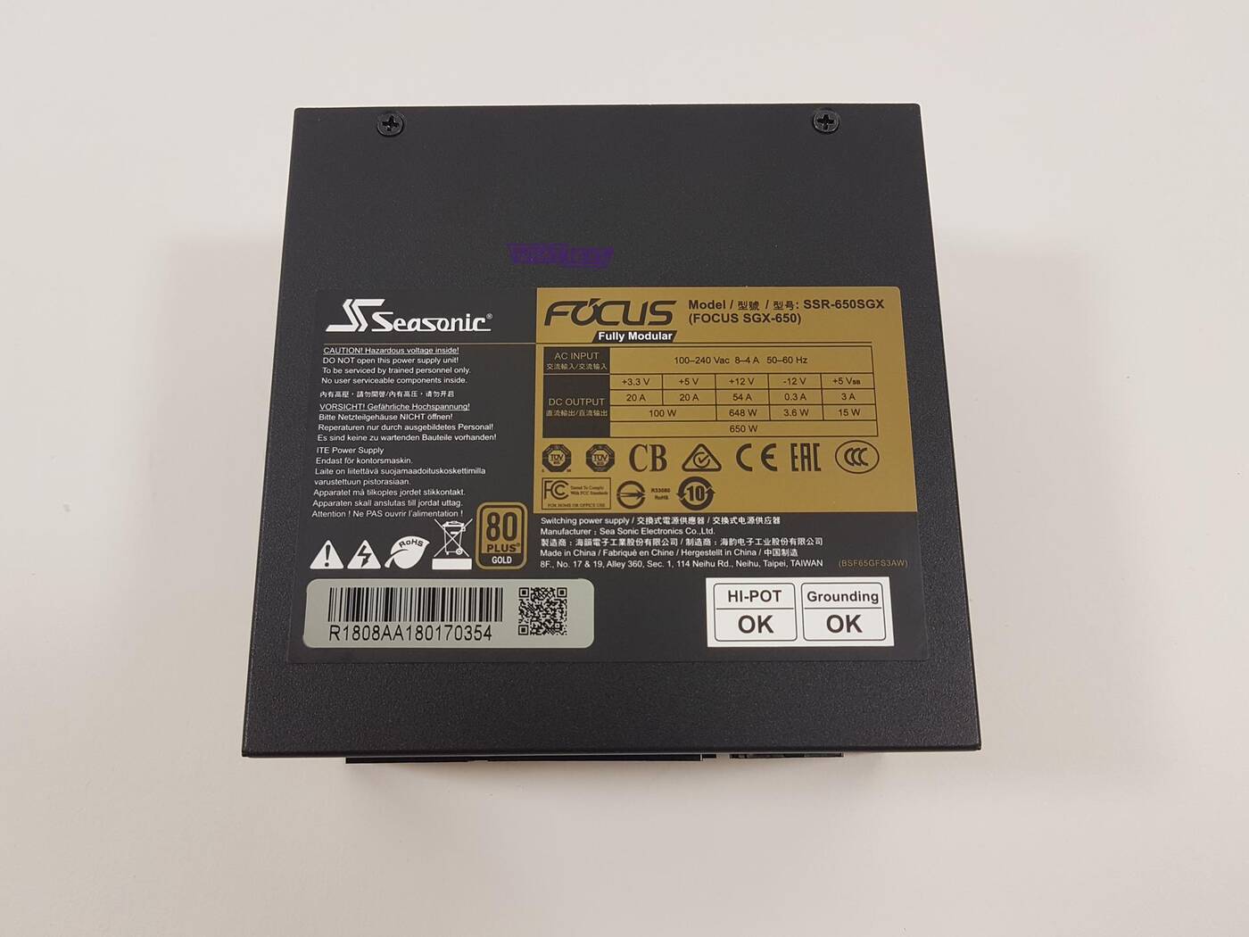 Test zasilacza SFX Seasonic Focus SGX-650