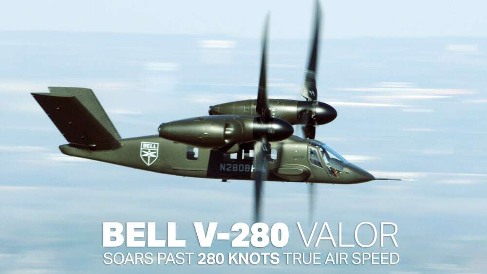 Tiltrotor Bell V-280 Valor zawdzięcza swoją nazwę prędkości, jaką osiągnął