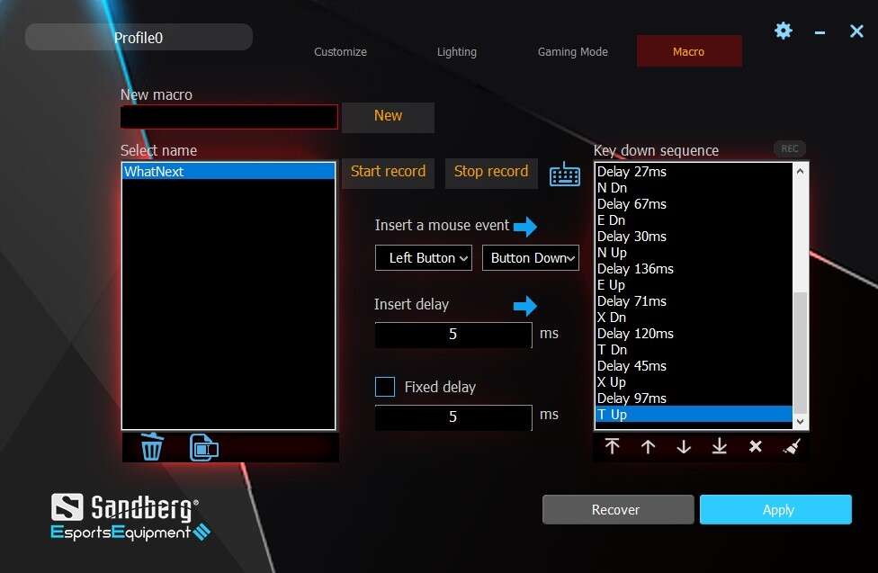 Test klawiatury Sandberg FireStorm