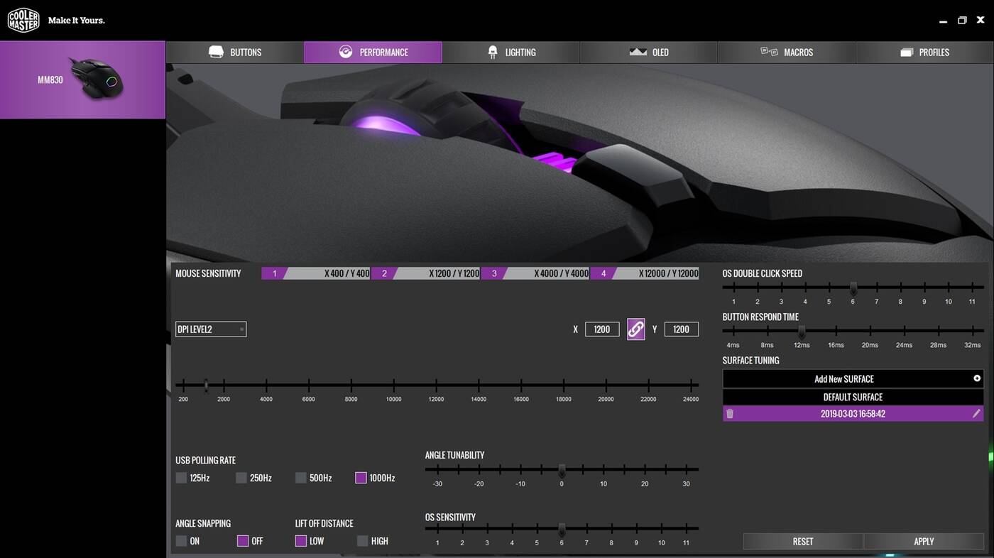 Test myszki Cooler Master MM830 z wyświetlaczem