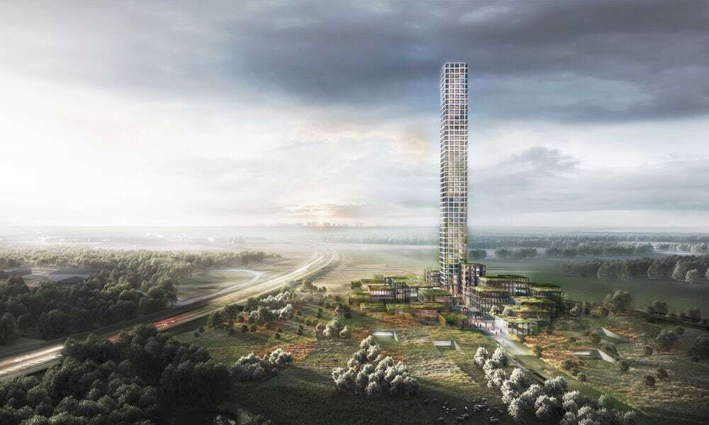 Największy wieżowiec w zachodniej Europie ma powstać w niewielkiej mieścinie