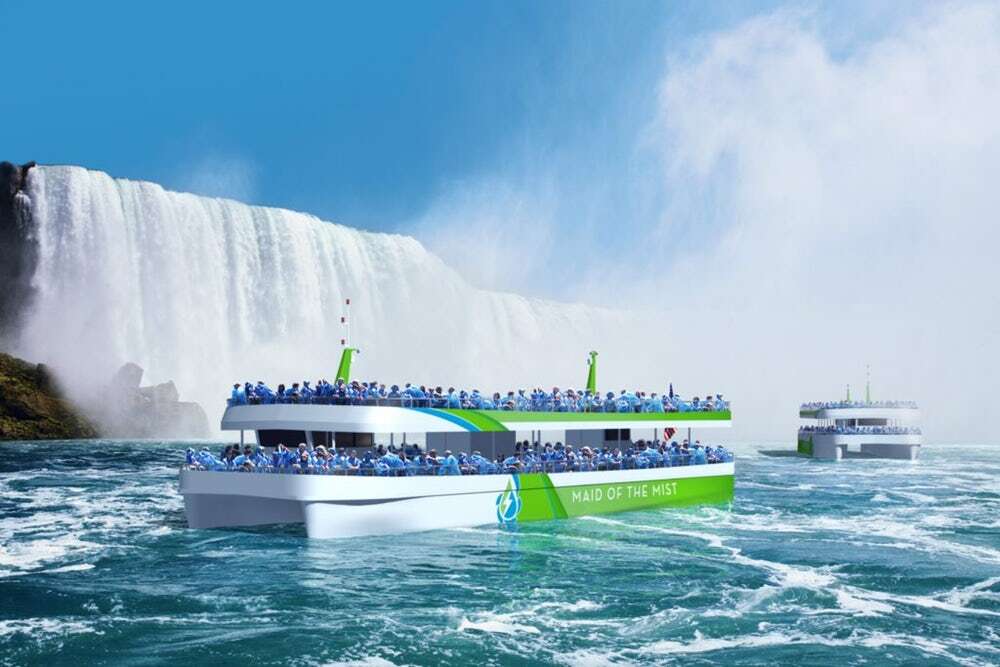 Pierwsze w pełni elektryczne łodzie turystyczne zbliżą się do wodospadu Niagara