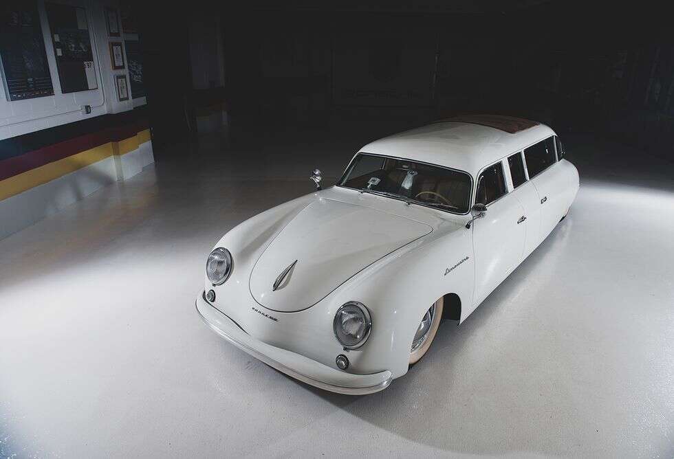 Porsche 356 z 1953 roku przerobione na limuzynę do ślubu