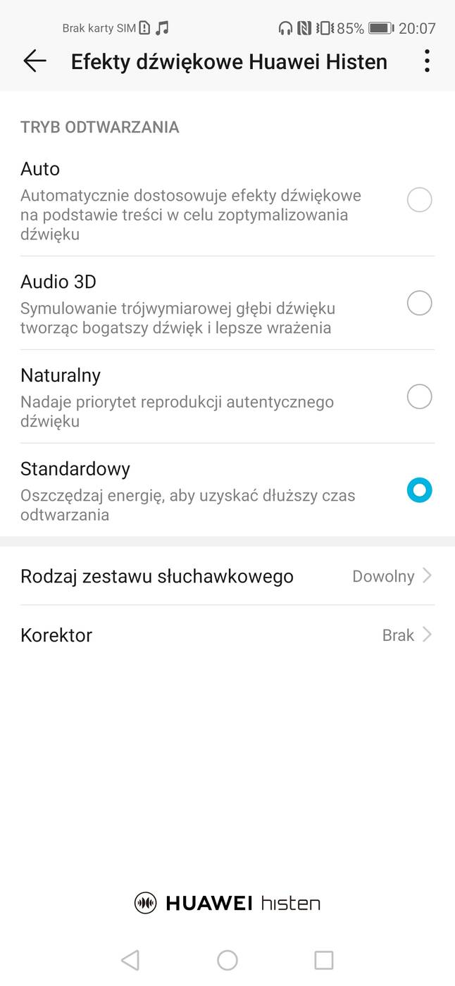 Właściwości audio