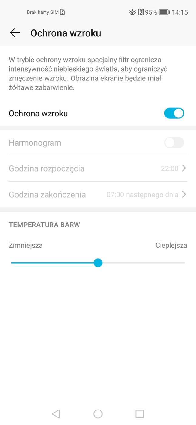 Honor 20 - menu