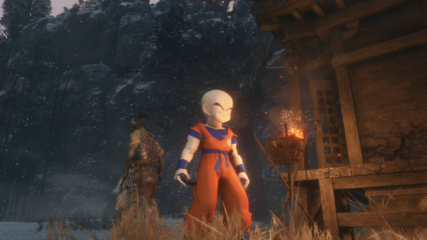 Krillin w Sekiro: Shadows Die Twice - mod do gry From Software