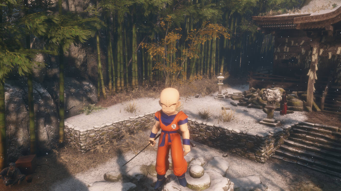 Krillin w Sekiro: Shadows Die Twice - mod do gry From Software