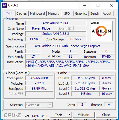 Test procesora AMD Athlon 200GE