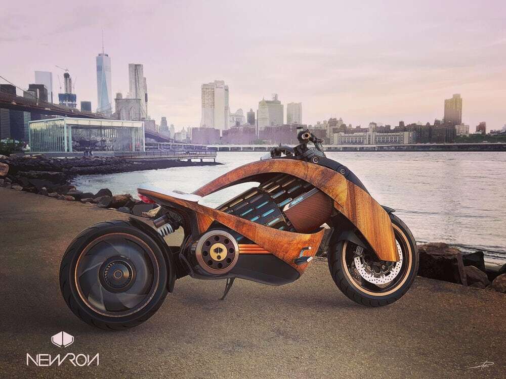 Drewniane elektryczne motocykle Newron aż proszą się o uwagę