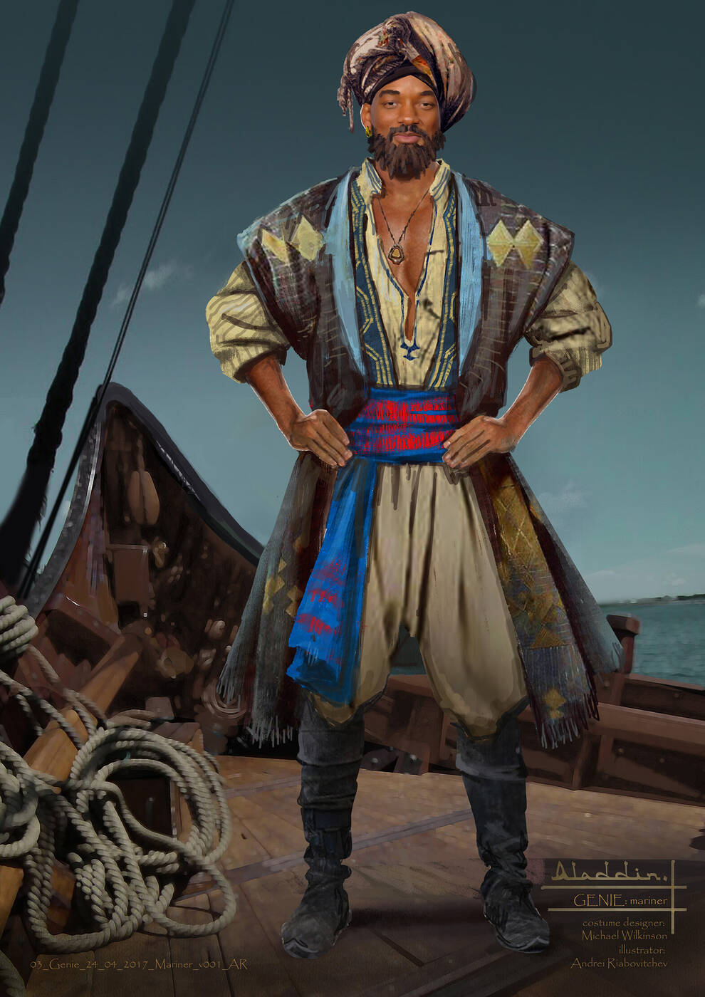 Dżin na grafikach koncepcyjnych z Aladyna. Zobaczcie jak mógłby wyglądać Will Smith!