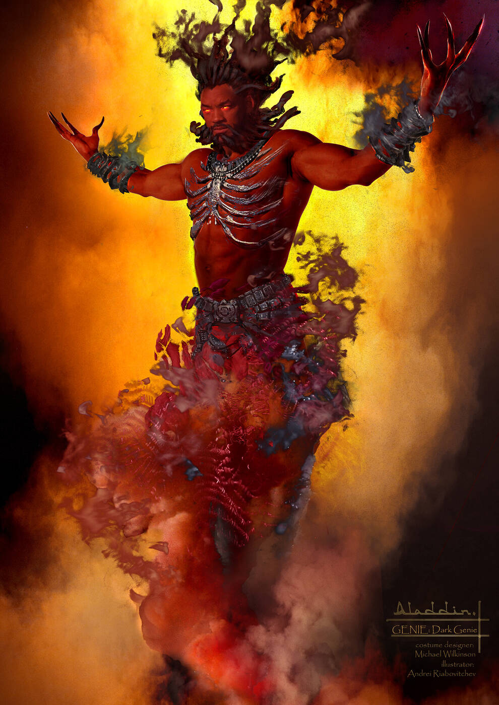 Dżin na grafikach koncepcyjnych z Aladyna. Zobaczcie jak mógłby wyglądać Will Smith!