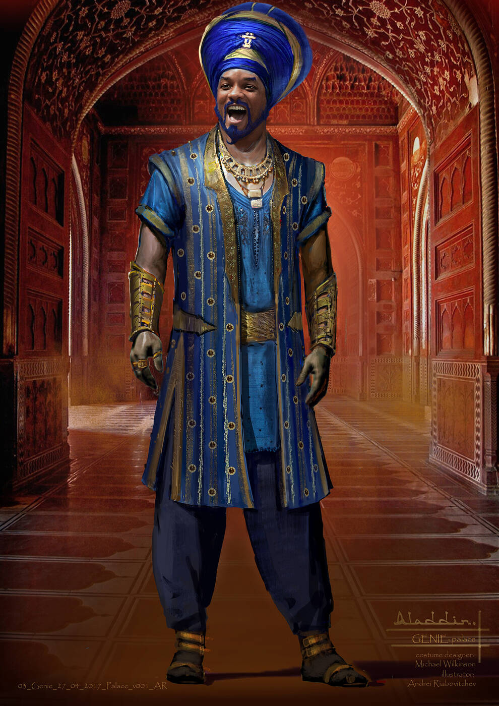 Dżin na grafikach koncepcyjnych z Aladyna. Zobaczcie jak mógłby wyglądać Will Smith!