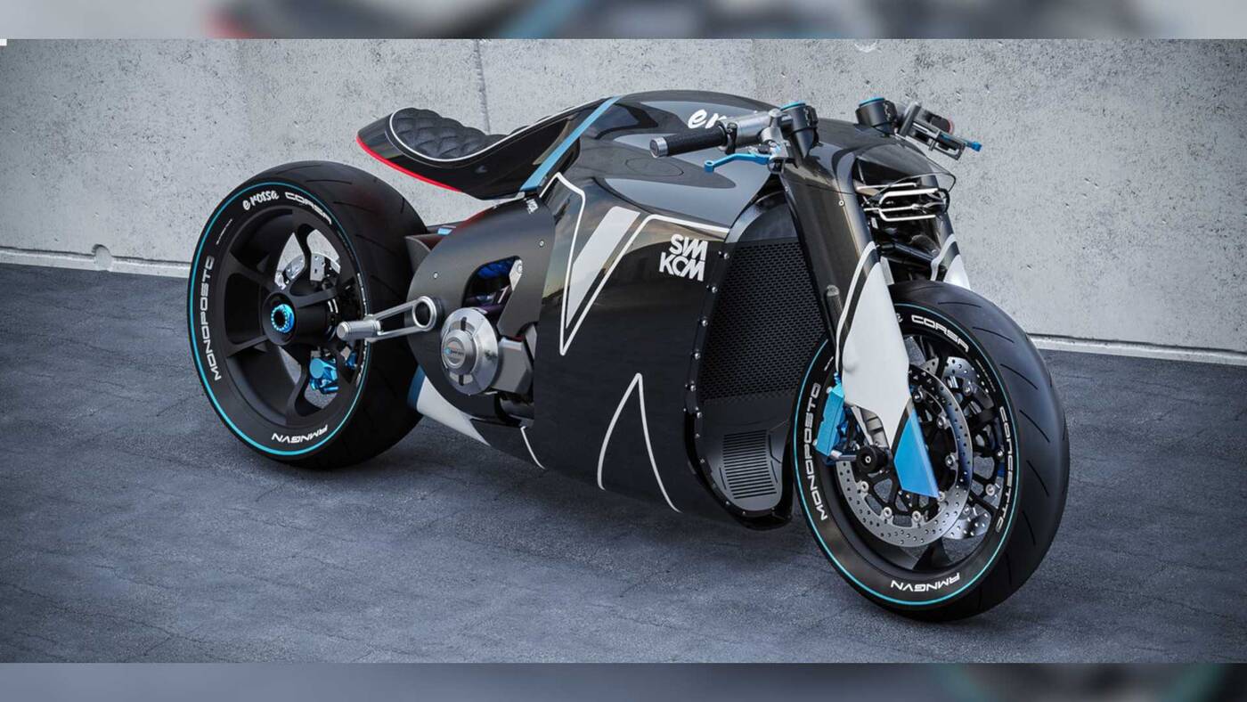 Oto koncept elektrycznego motocykla Ducati è rossa monoposto