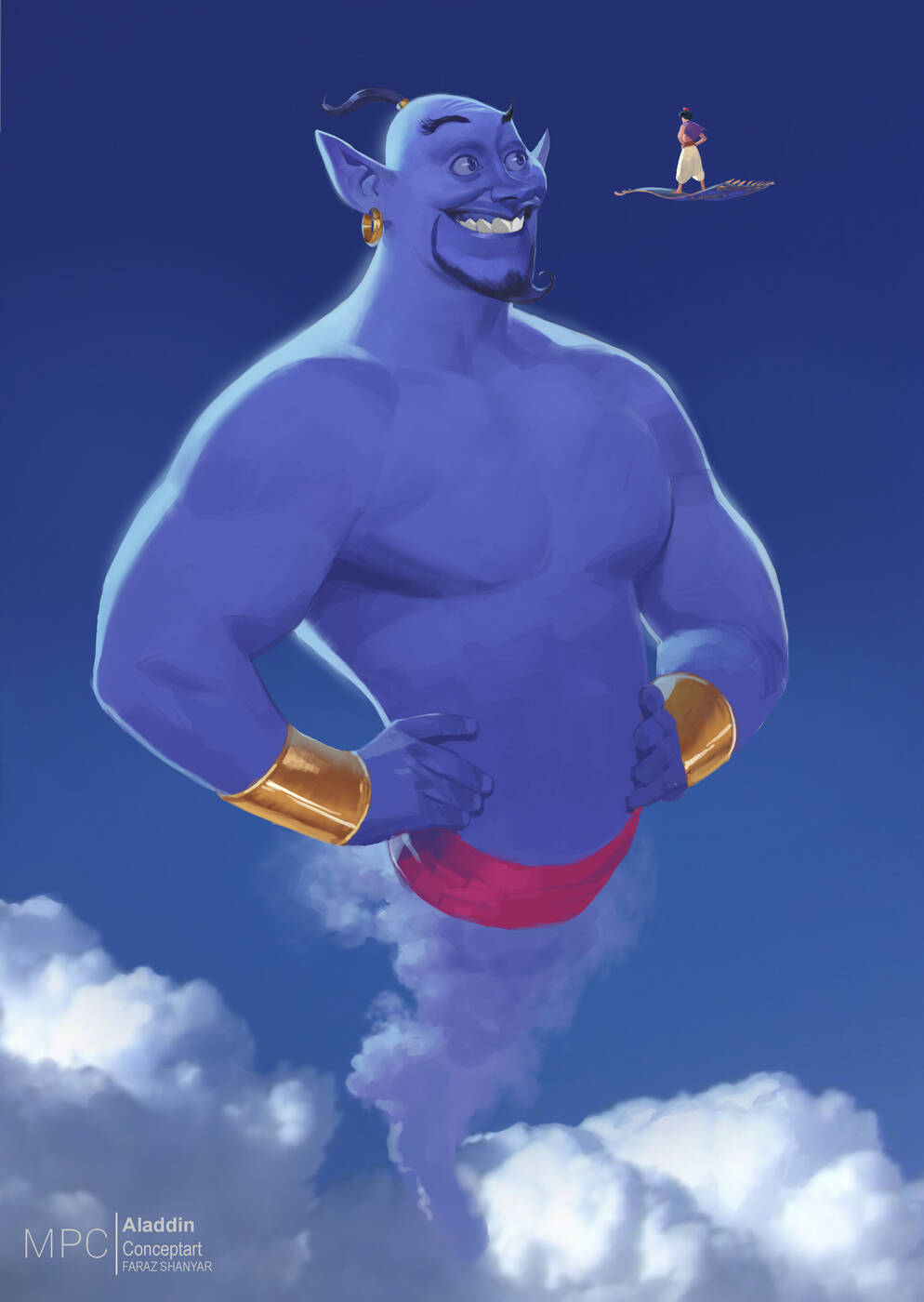 Dżin na grafikach koncepcyjnych z Aladyna. Zobaczcie jak mógłby wyglądać Will Smith!