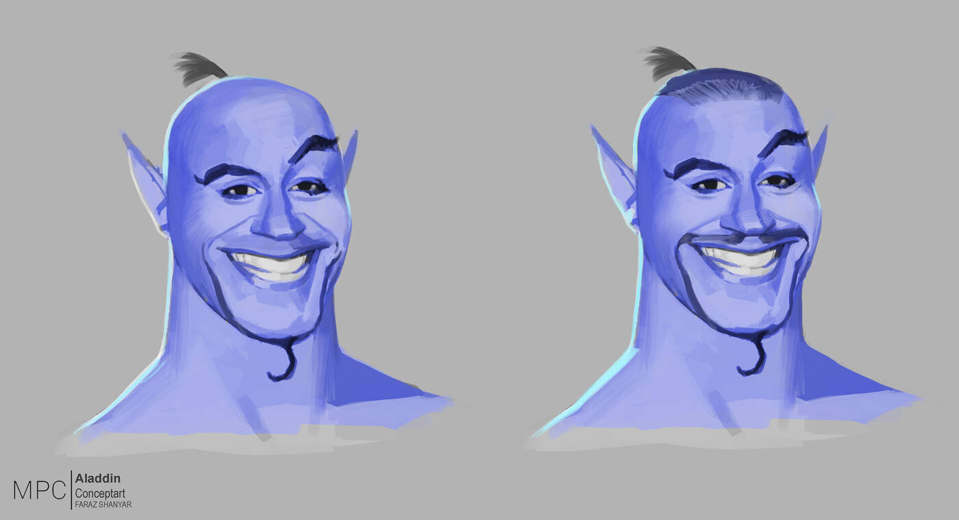 Dżin na grafikach koncepcyjnych z Aladyna. Zobaczcie jak mógłby wyglądać Will Smith!