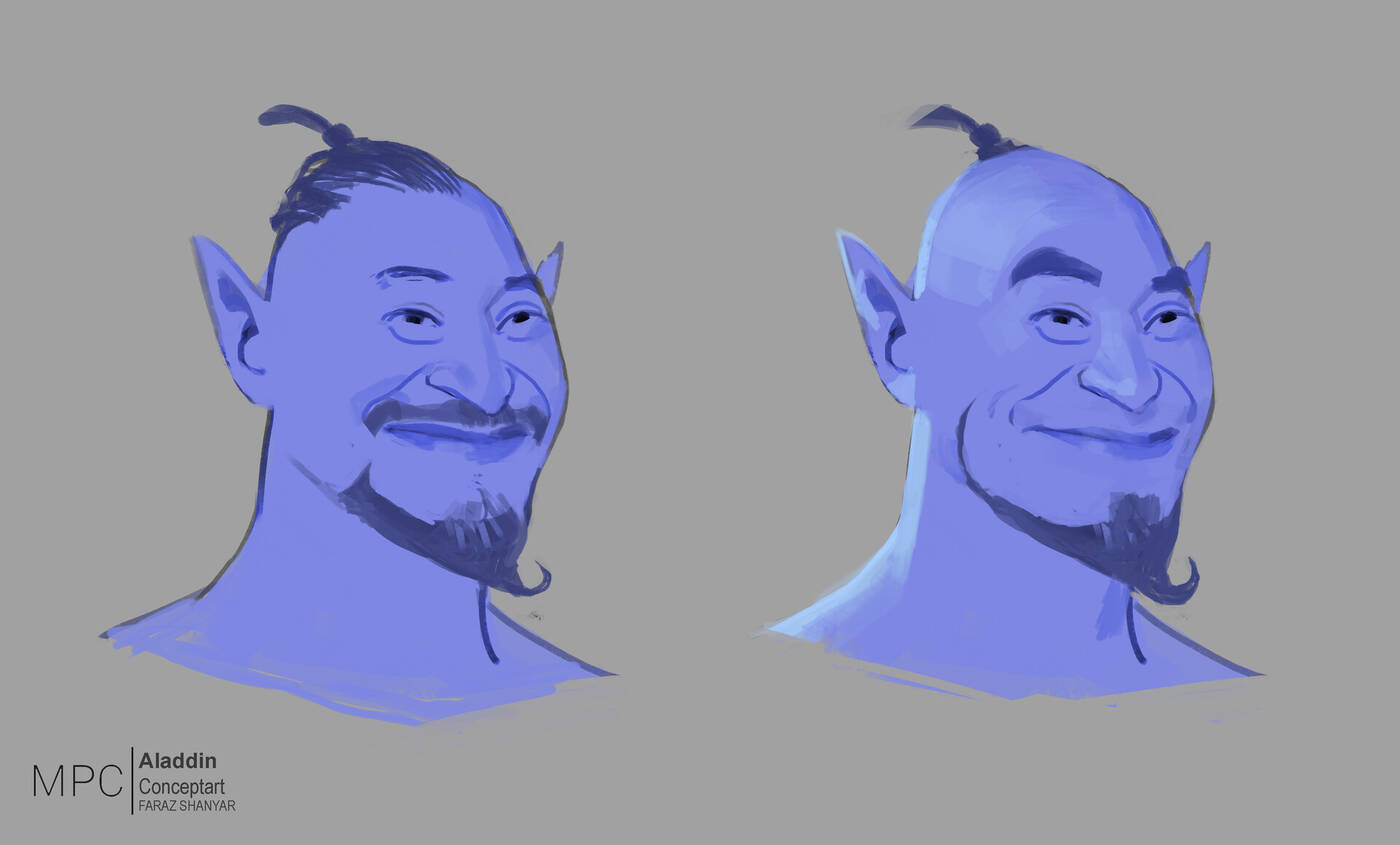 Dżin na grafikach koncepcyjnych z Aladyna. Zobaczcie jak mógłby wyglądać Will Smith!