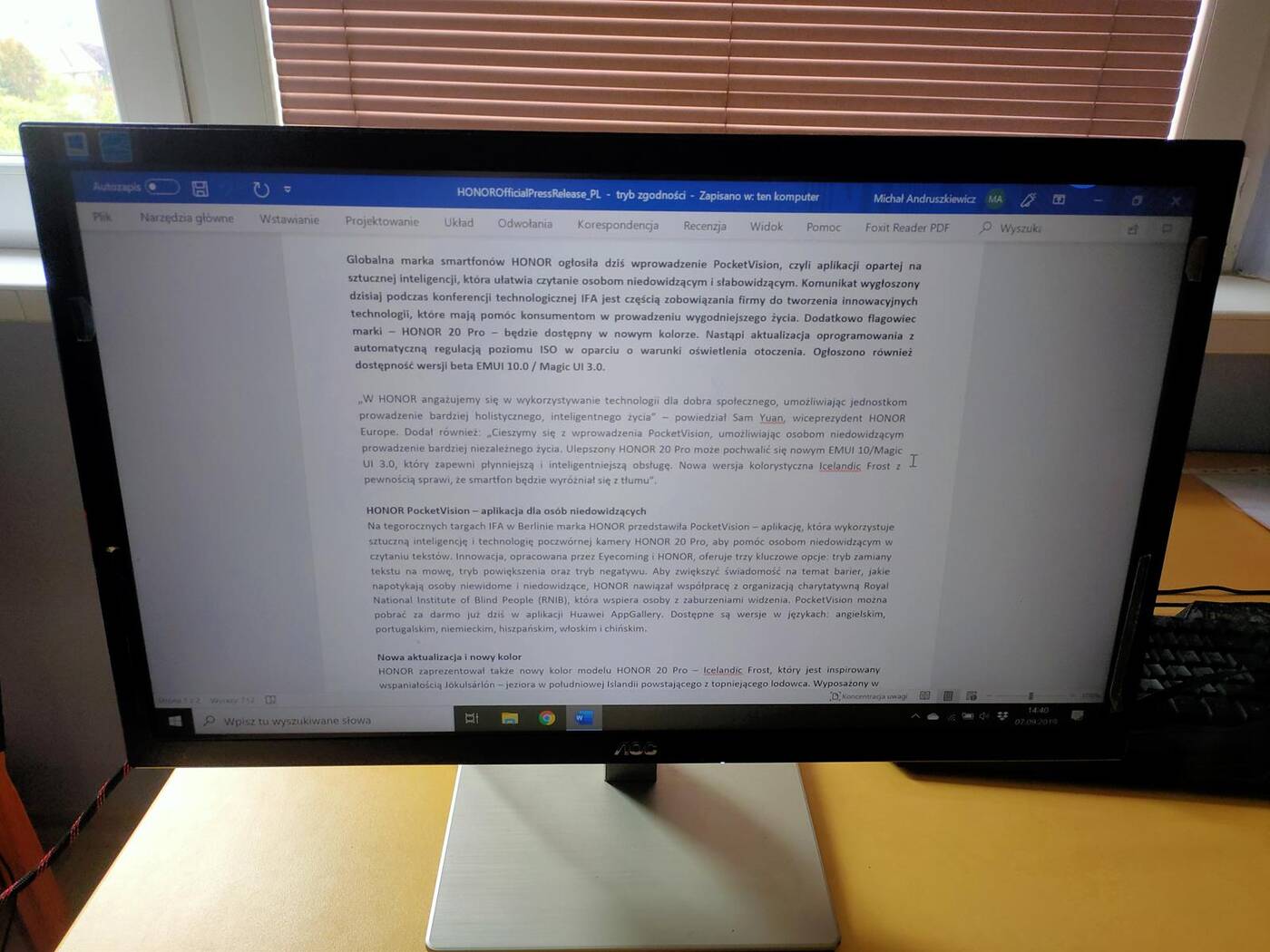 Test filtra prywatyzującego Natec Owl