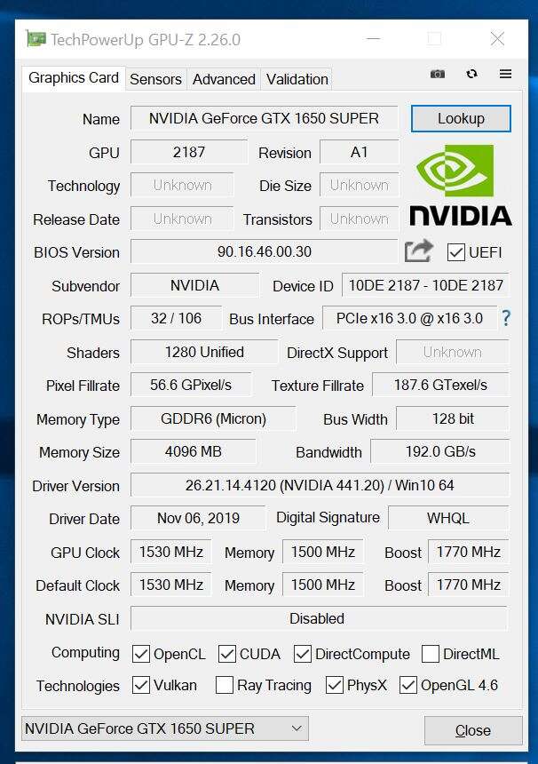 Test Gainward GTX 1650 SUPER Pegasus OC