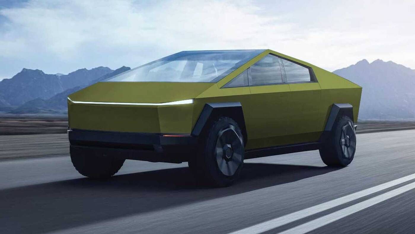 lakier Cybertruck, kolory Cybertruck, Cybertruck w kolorze, pomalowany cybertruck