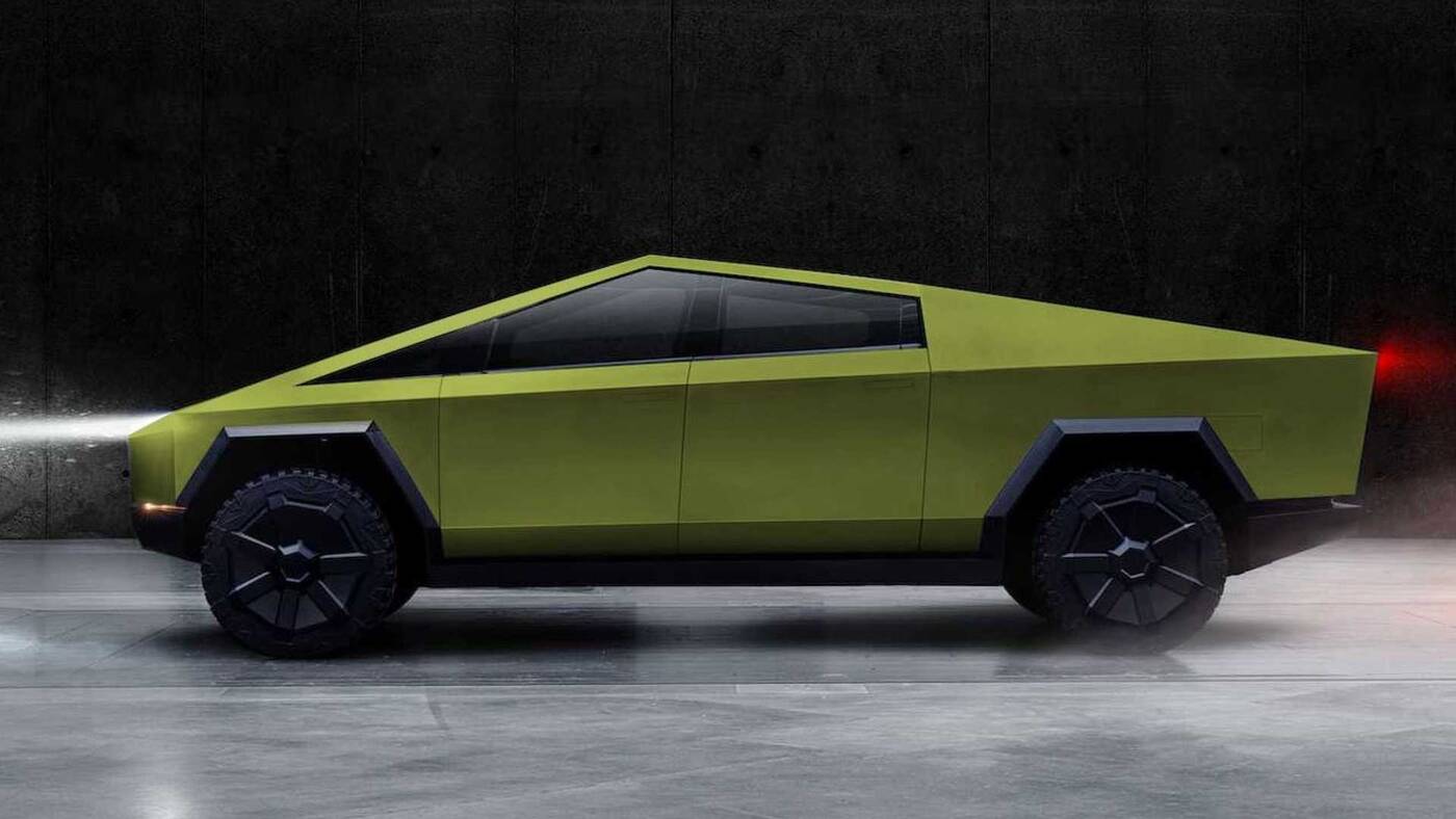 lakier Cybertruck, kolory Cybertruck, Cybertruck w kolorze, pomalowany cybertruck