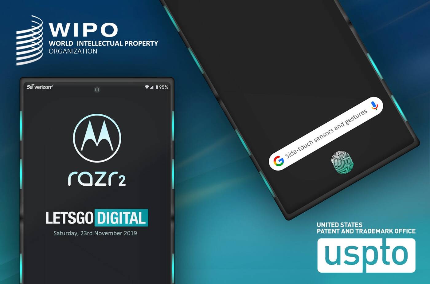 wygląd Motorola RAZR 2, patent Motorola RAZR 2