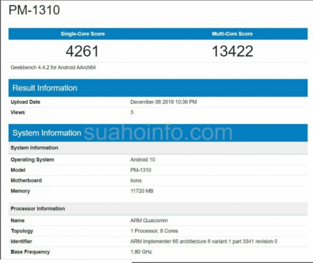 testy Sony Xperia 3, benchmark Sony Xperia 3