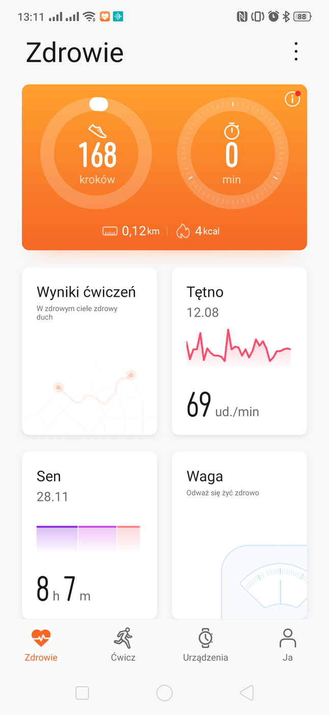 Test opaski Huawei Band 4