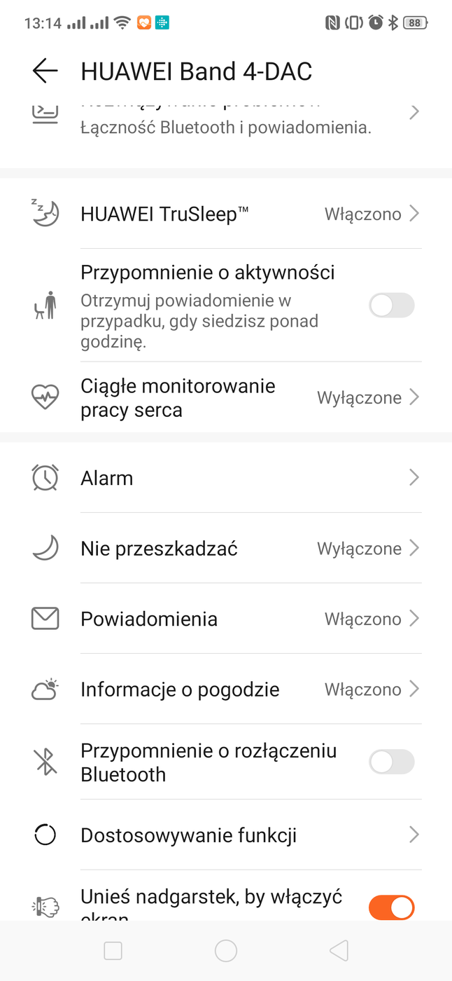 Test opaski Huawei Band 4