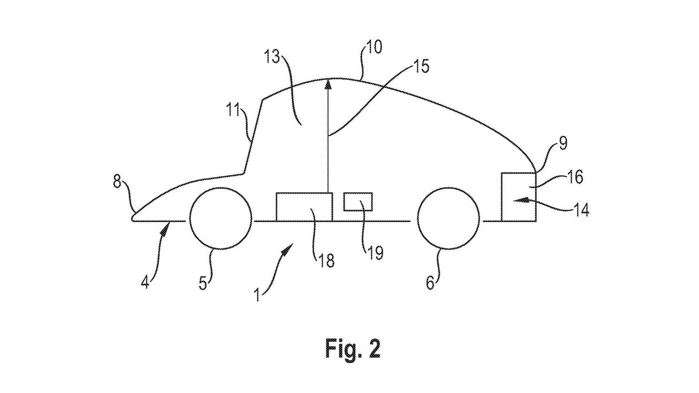 Porsche, regulowany dach Porsche, patent Porsche