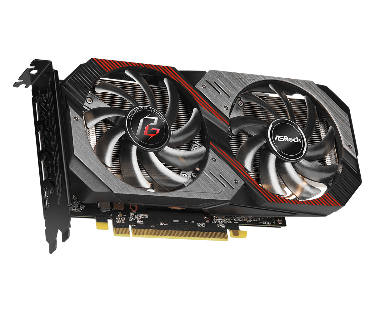 wygląd Radeon RX 5500 XT Phantom Gaming D 8G OC, design Radeon RX 5500 XT Phantom Gaming D 8G OC