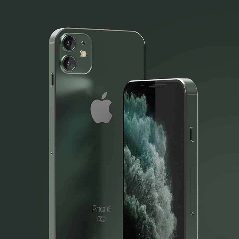 wygląd iPhone SE2, design iPhone SE2, render iPhone SE2