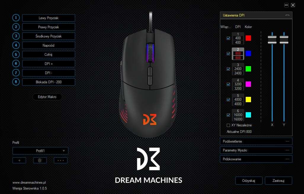 Test myszki Dream Machines DM5 Blink
