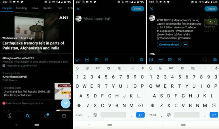 tweety kontynuowanie, funkcje twitter