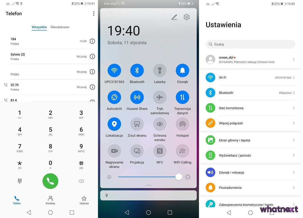 EMUI 10 wygląd Menu