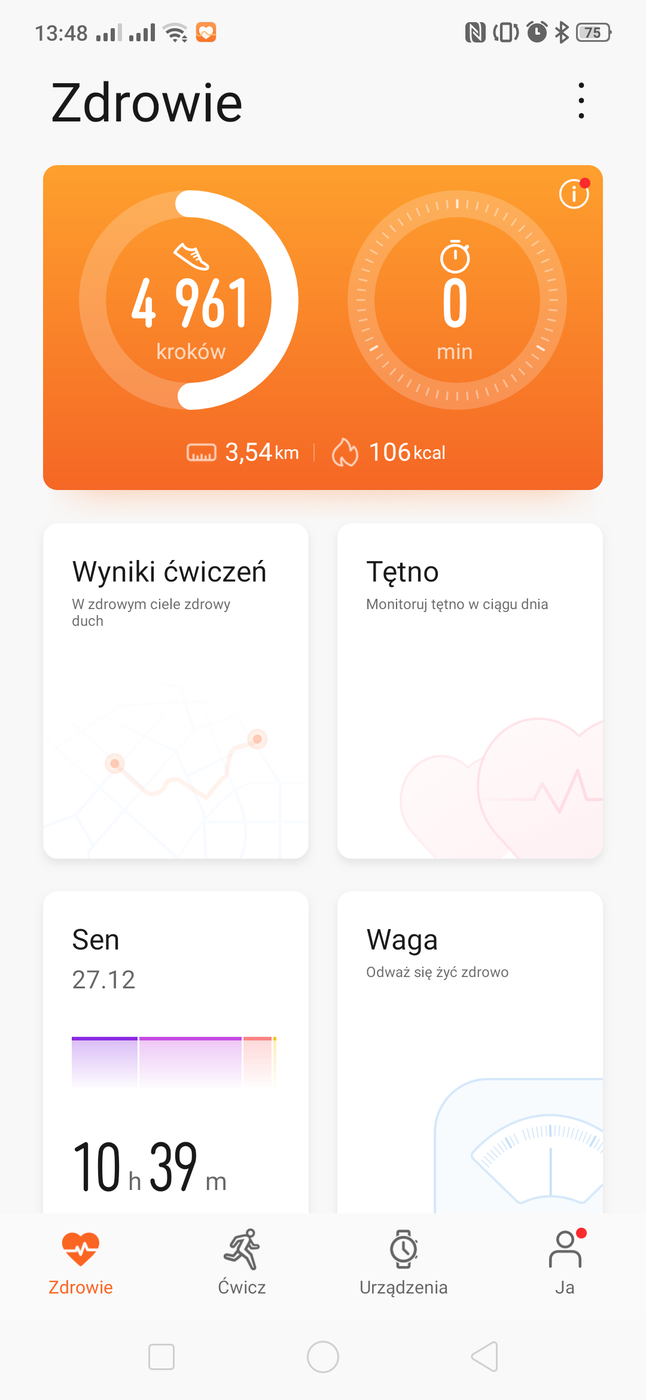 Test opaski Honor Band 5