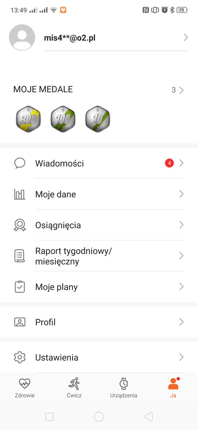 Test opaski Honor Band 5