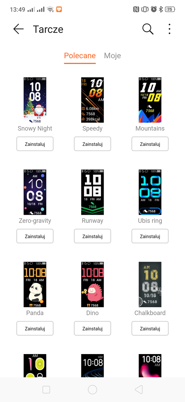 Test opaski Honor Band 5