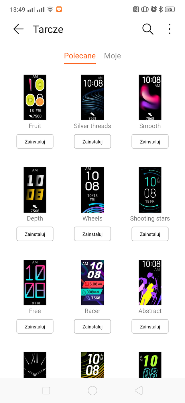 Test opaski Honor Band 5