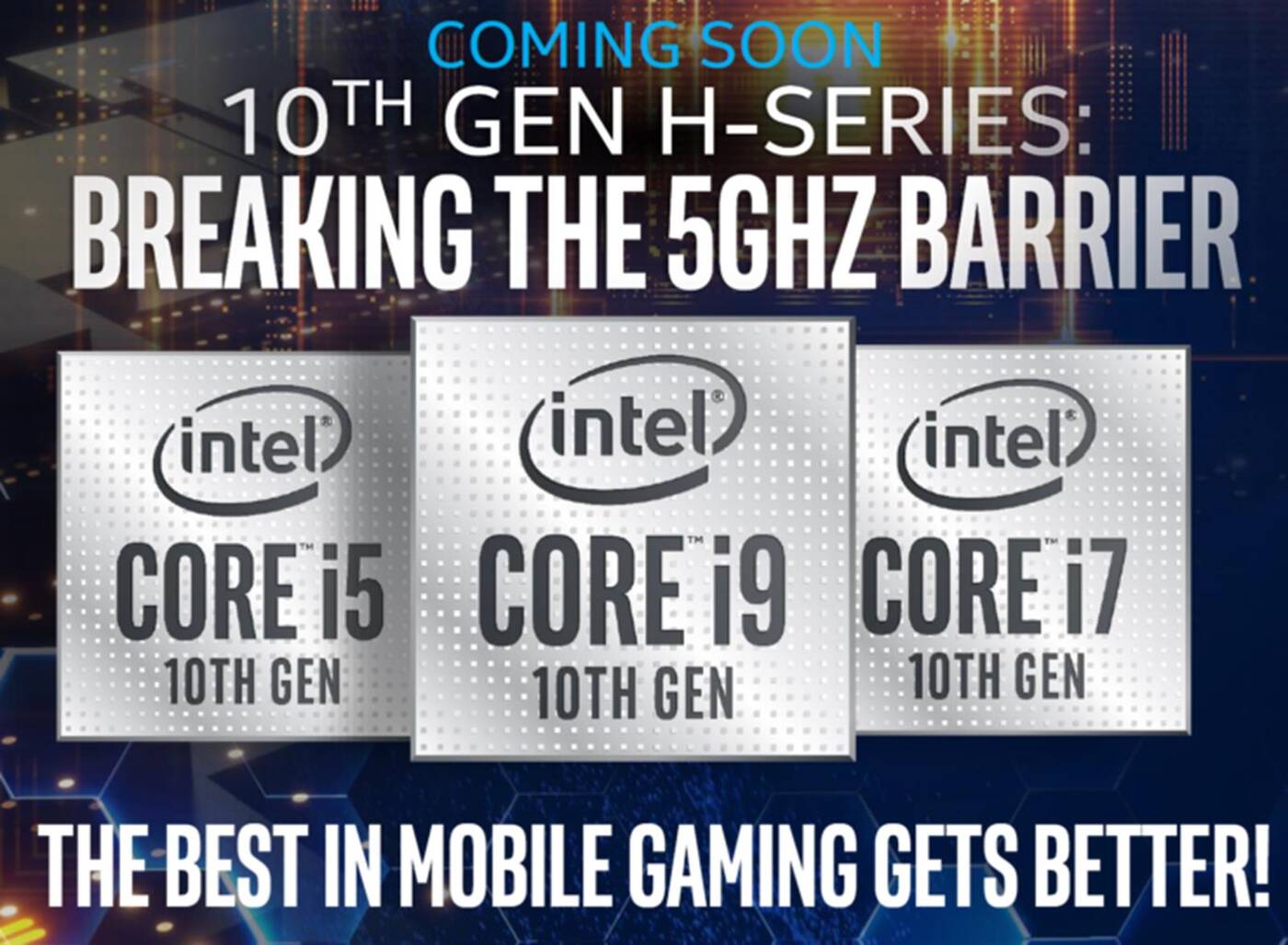 Intel 10. generacja, procesory mobilne Intel