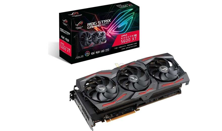wygląd Radeon RX 5600 XT ROG Strix, design Radeon RX 5600 XT ROG Strix