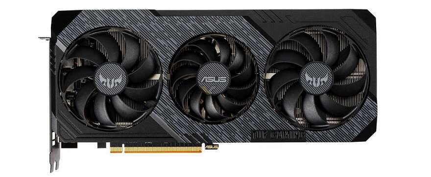 wygląd Radeon RX 5600 XT TUF X3, design Radeon RX 5600 XT TUF X3